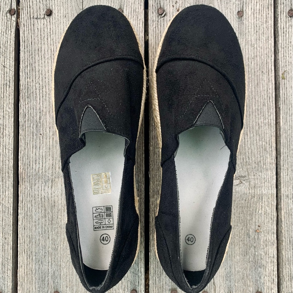 Black Slip-On Women's Shoes